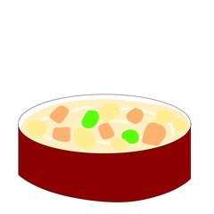food  cream stew simple illustration
クリームシチュー　食べ物　イラスト