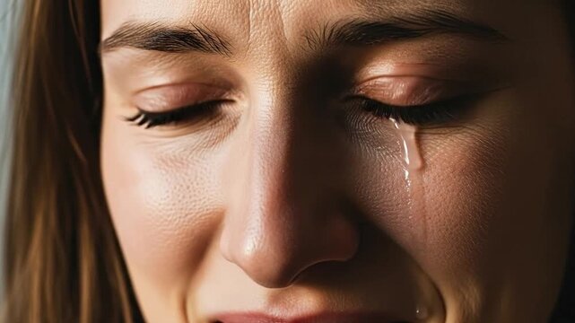 Raw human emotion: Joy masked by grief, authentic tears reflecting inner turmoil