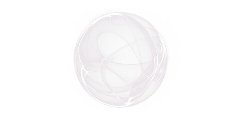 Abstract white circular PNG overlay with flowing lines and soft textures, ideal for creative design projects, backgrounds, and artistic compositions