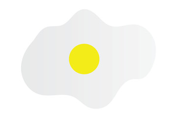 fry egg icon, flat style egg icon.