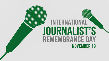 International journalists remembrance day november 19th commemorative event with microphones