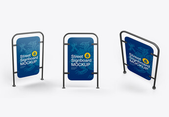 Street Signboard Mockup