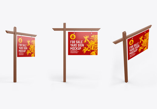 For Sale Yard Sign Mockup
