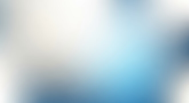 Abstract blurred background with soft blue and white gradient, simple and clean backdrop for website design, presentation or product display, smooth texture
