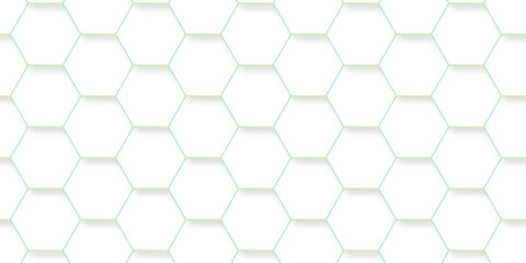 White abstract hexagon wallpaper or background. Futuristic hexagonal grid wall honeycomb mosaic white background. Seamless cell background. Abstract honeycomb background.	