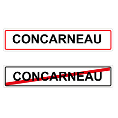 Panneau d'entrée et sortie de ville de Concarneau