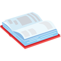 Open book vector flat isolated icon illustration