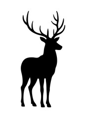 Obraz premium Deer Silhouette of a standing deer showing wildlife beauty and calm presence.