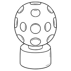 disco ball illustration hand drawn outline vector