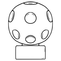 disco ball illustration hand drawn outline vector