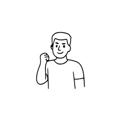 people in different poses and with different emotions. Sketches of people in different styles. Emotions of people. Vector illustration.