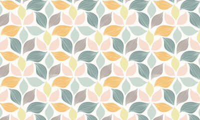 Simple abstract leaf seamless pattern, Natural and organic background for fabric, textile, branding, and wallpaper