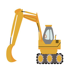 excavator vector construction