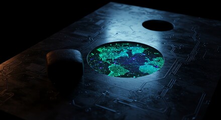 Global Network Connection Futuristic Technology World Data Grid