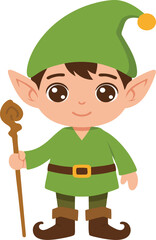 Cute Elf with Staff