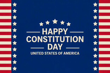 Celebrate happy constitution day usa with stars and stripes patriotic design