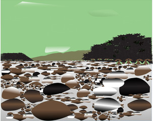 Obraz premium sea and sun background