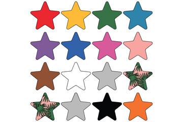 Shining Bright Star Vector Decoration