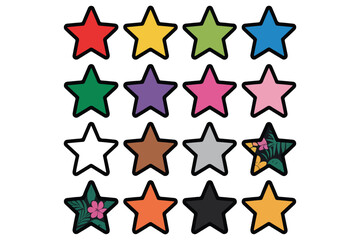 Flat Cartoon Shooting Star Vector