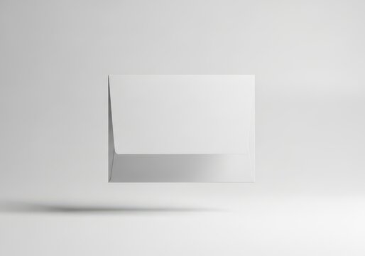 Blank white card isolated on white background for design use