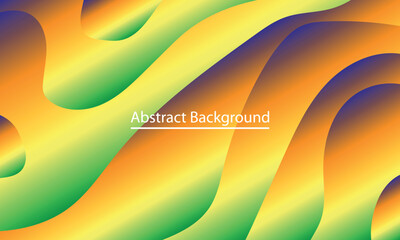 Bright yellow and orange abstract background with curving wave design