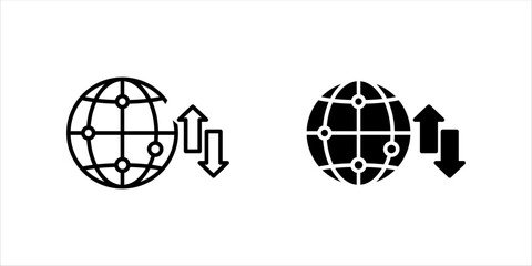 international trading icon set . vector illustration, pictogram isolated on white background. color editable