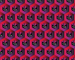 Seamless vector wallpaper with a retro geometric pattern design and colorful illustration texture