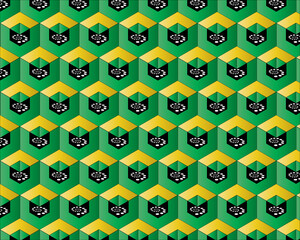 Seamless vector wallpaper with a retro geometric pattern design and colorful illustration texture