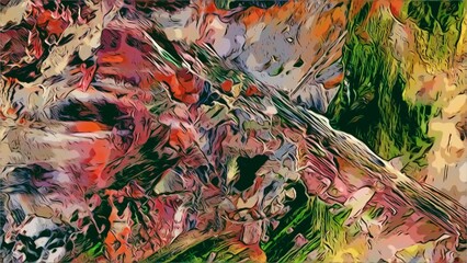 Abstract art background . Hand painting artwork on canvas .