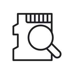Searching Data on SD Card Magnifying Glass Icon