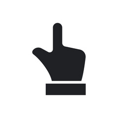 Solid Hand Tapping Pointer Cursor Filled Icon