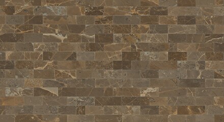 Abstract brick pattern texture background with variations of brown and beige
