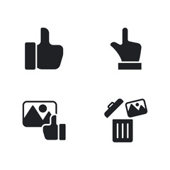 Obraz premium Social Interaction and File Management Solid Icon Set