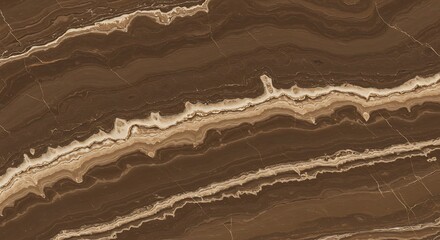 Abstract brown marble texture with swirls and veins for design background