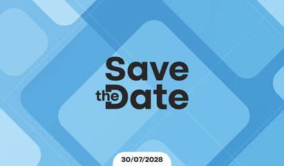 Save the date banner. Can be used for business, marketing and advertising. logo graphic design of event summit made for Technology and upcoming events. Vector EPS 10