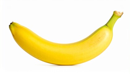 Fresh ripe yellow banana, isolated on a clean white background, perfect for a healthy snack or delicious meal preparation