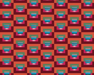 Seamless vector geometric square pattern illustration set for web and tile design