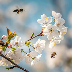 closeup selective focus shot of blooming