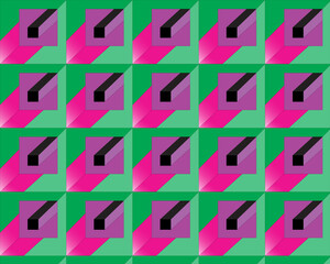 Seamless geometric pattern vector set with colorful alphabet letters, numbers, and direction arrows