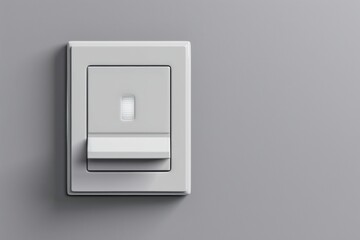 Modern Light Switch with LED Indicator on Gray Wall
