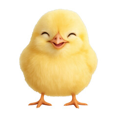 Obraz premium PNG Adorable fluffy chick smiling