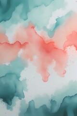 professional photo of an abstract gradient background that blends soft watercolor stains and subtle pixel noise featuring calming teal and coral colors with a clean and modern look suitable for market