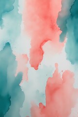 professional photo of an abstract gradient background that blends soft watercolor stains and subtle pixel noise featuring calming teal and coral colors with a clean and modern look suitable for market