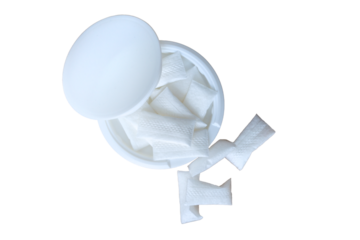 Top View of Nicotine pouches and plain white container