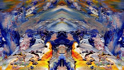 Fototapeta premium Abstract art background . Hand painting artwork on canvas .