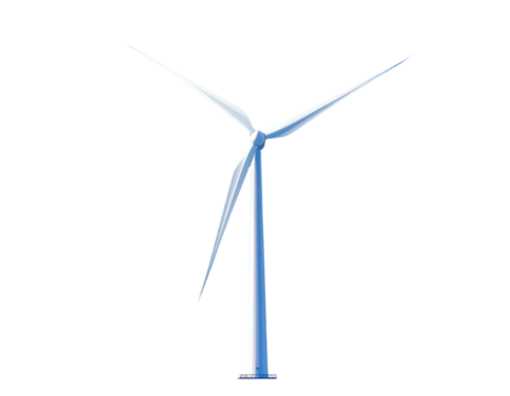  Modern Wind Turbine Illustration for Renewable Energy Isolated on Transparent Background