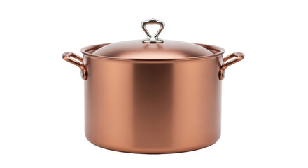 Isolated stockpot with lid for cooking soup and stew, stock pot, cookware and utensil