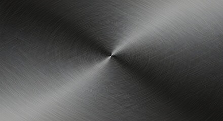 Abstract metallic background with a central focus and radial light reflections