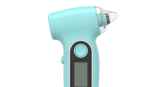 Isolated nasal aspirator for baby and toddler nose cleaning. Snot sucker nasal vacuum