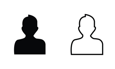 People icon. Outline and filled icon. Vector eps 10